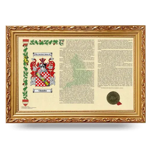 Chandra Armorial Landscape Framed - Gold