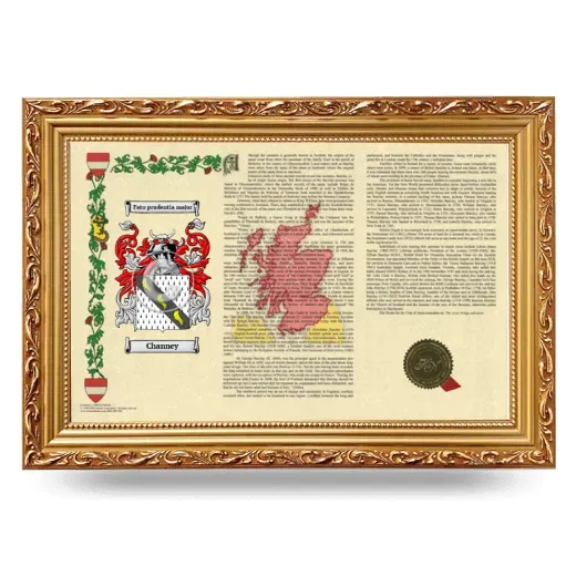 Channey Armorial Landscape Framed - Gold