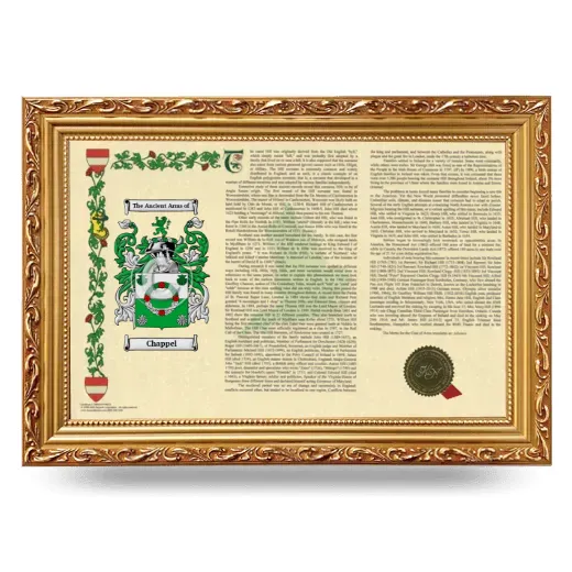 Chappel Armorial Landscape Framed - Gold