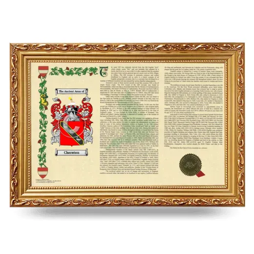 Charatan Armorial Landscape Framed - Gold