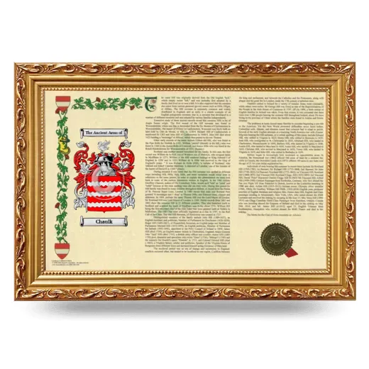 Chaulk Armorial Landscape Framed - Gold
