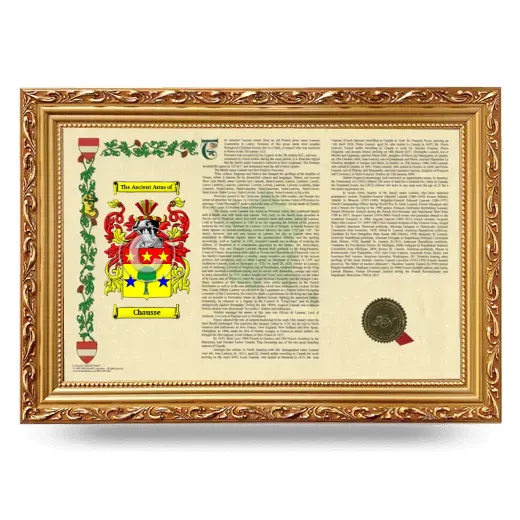 Chausse Armorial Landscape Framed - Gold