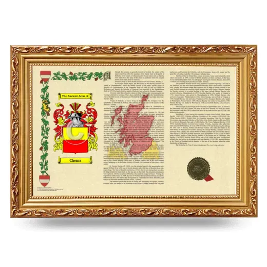 Chema Armorial Landscape Framed - Gold