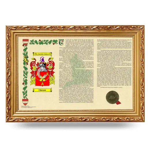 Chesser Armorial Landscape Framed - Gold