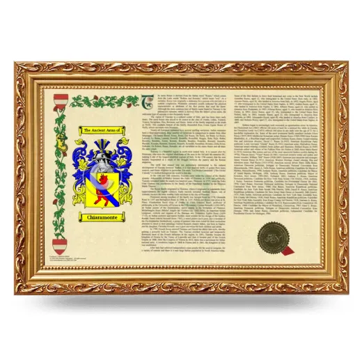 Chiaramonte Armorial Landscape Framed - Gold