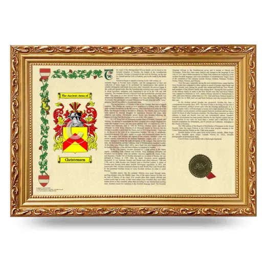 Christensen Armorial Landscape Framed - Gold