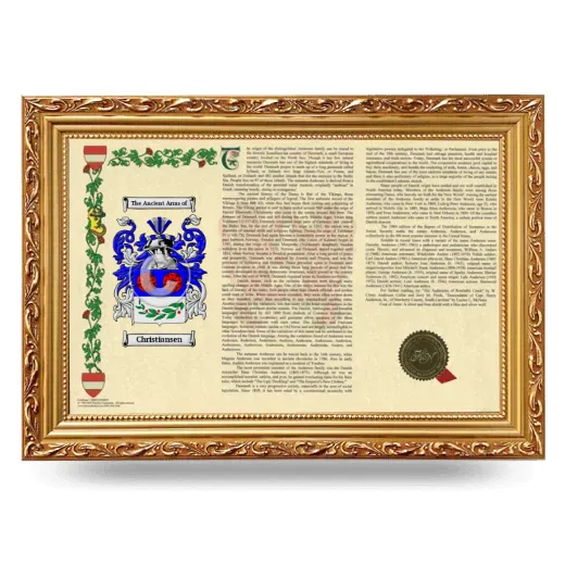 Christiansen Armorial Landscape Framed - Gold