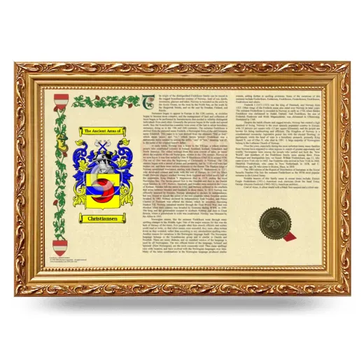 Christiansen Armorial Landscape Framed - Gold