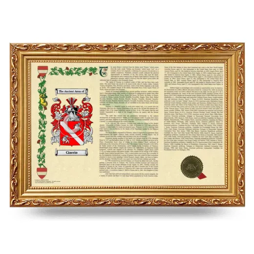 Ciaccio Armorial Landscape Framed - Gold