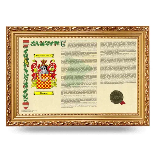 Cisnero Armorial Landscape Framed - Gold