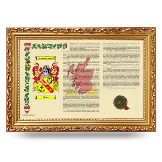 Clous Armorial Landscape Framed - Gold