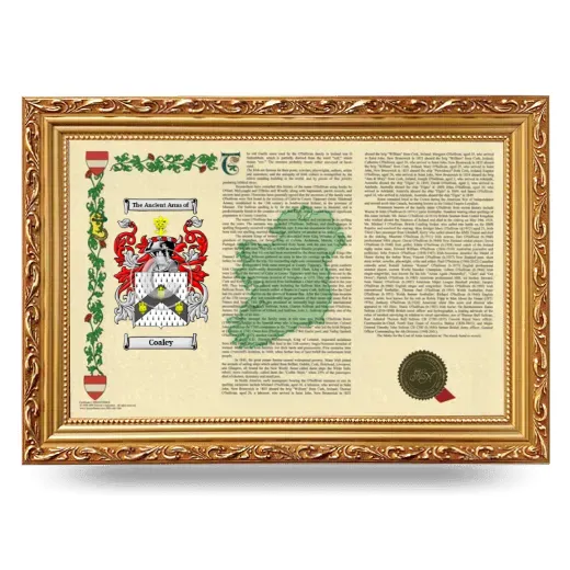 Coaley Armorial Landscape Framed - Gold