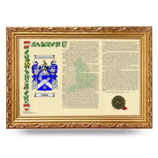 Codone Armorial Landscape Framed - Gold