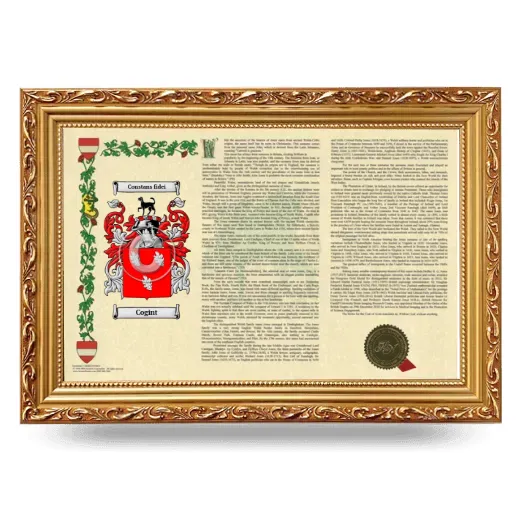 Cogint Armorial Landscape Framed - Gold