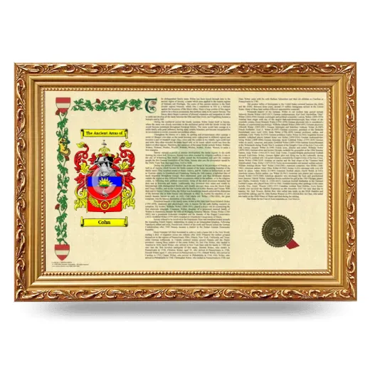 Cohn Armorial Landscape Framed - Gold