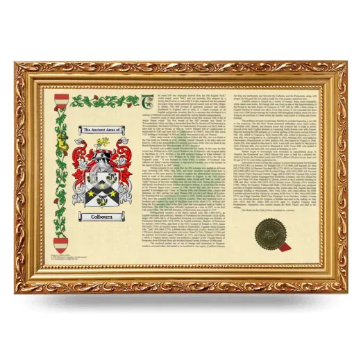 Colbourn Armorial Landscape Framed - Gold