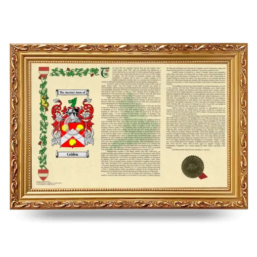 Colden Armorial Landscape Framed - Gold