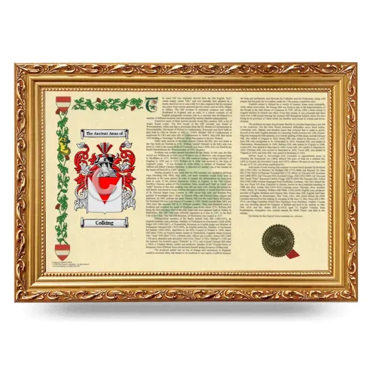Colking Armorial Landscape Framed - Gold