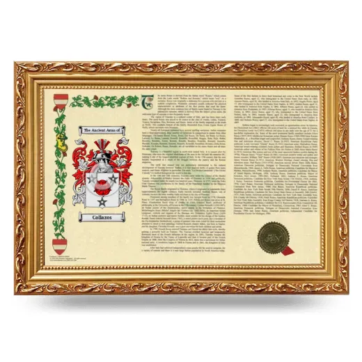Collazos Armorial Landscape Framed - Gold