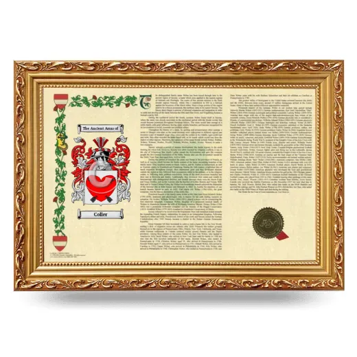 Coller Armorial Landscape Framed - Gold