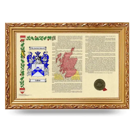 Colter Armorial Landscape Framed - Gold