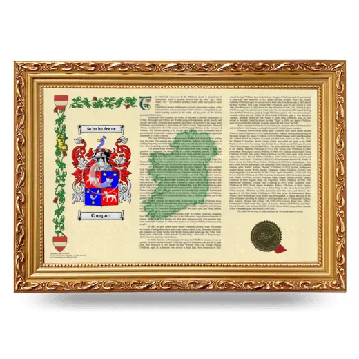 Compart Armorial Landscape Framed - Gold