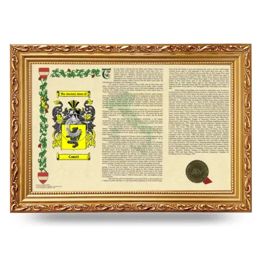 Comti Armorial Landscape Framed - Gold