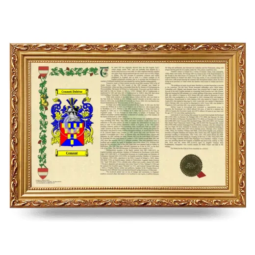 Conant Armorial Landscape Framed - Gold