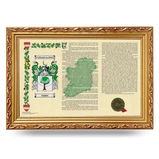 Coners Armorial Landscape Framed - Gold