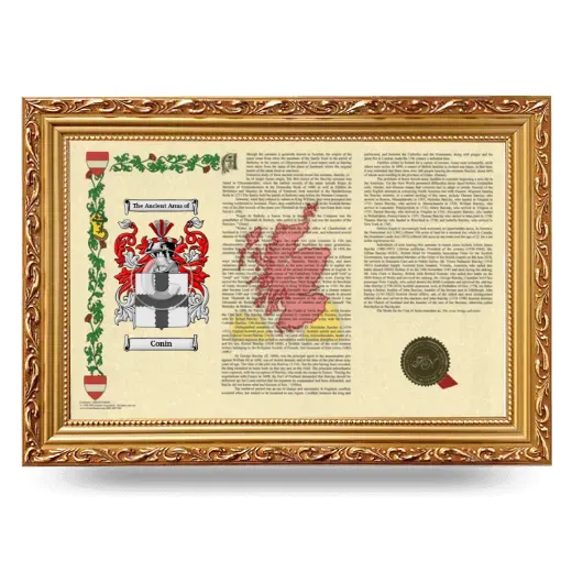 Conin Armorial Landscape Framed - Gold