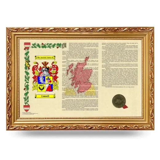 Connell Armorial Landscape Framed - Gold