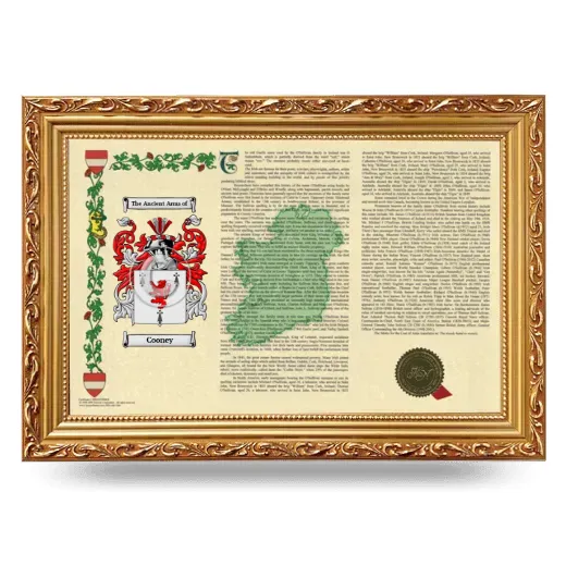 Cooney Armorial Landscape Framed - Gold