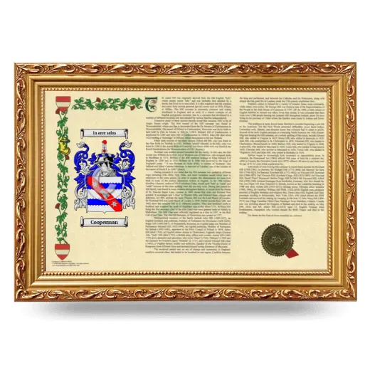 Cooperman Armorial Landscape Framed - Gold