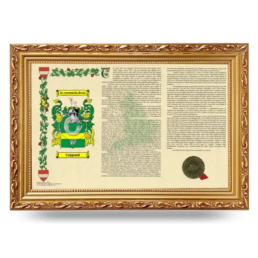 Coppard Armorial Landscape Framed - Gold