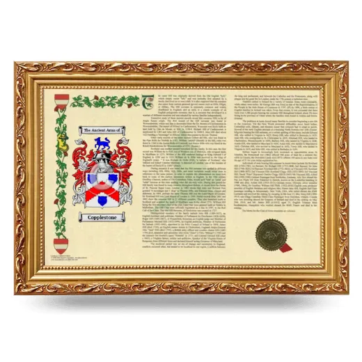 Copplestone Armorial Landscape Framed - Gold
