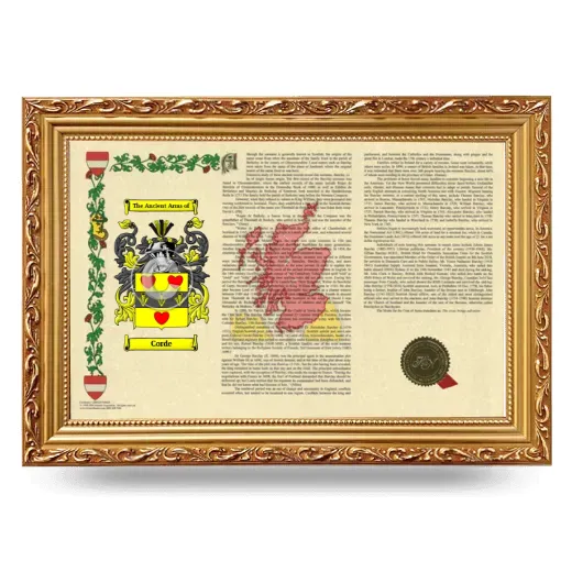 Corde Armorial Landscape Framed - Gold