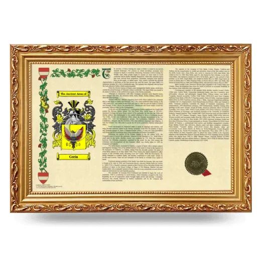 Coria Armorial Landscape Framed - Gold