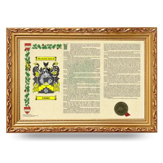 Corniss Armorial Landscape Framed - Gold