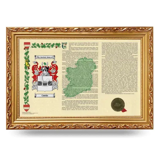 Corrin Armorial Landscape Framed - Gold