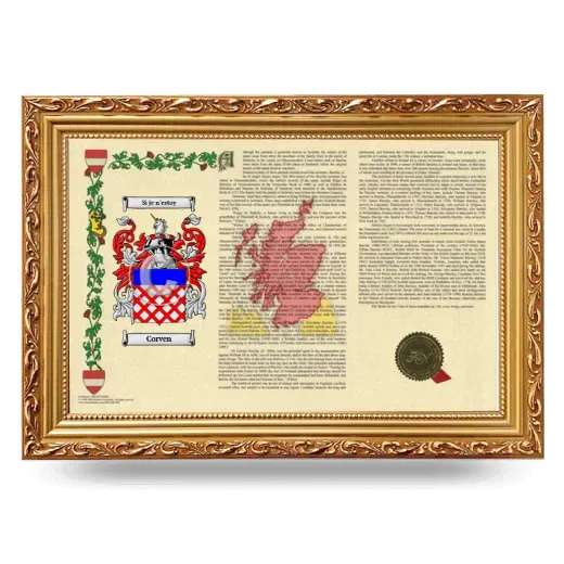 Corven Armorial Landscape Framed - Gold