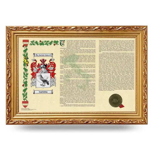 Corvetto Armorial Landscape Framed - Gold