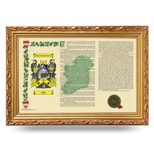 Cory Armorial Landscape Framed - Gold