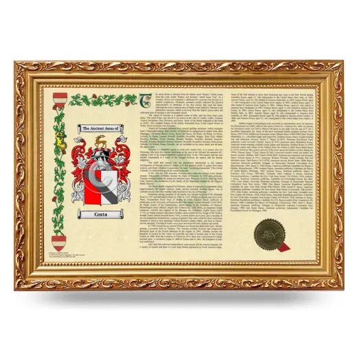 Costa Armorial Landscape Framed - Gold