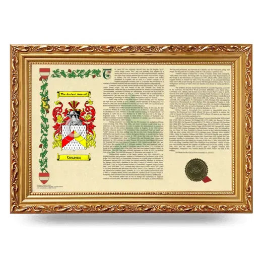 Couzens Armorial Landscape Framed - Gold