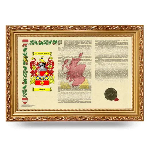 Craine Armorial Landscape Framed - Gold