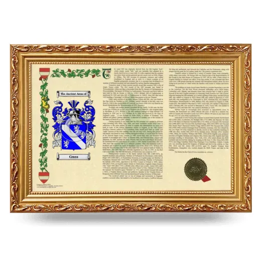 Crass Armorial Landscape Framed - Gold