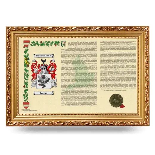 Crassey Armorial Landscape Framed - Gold