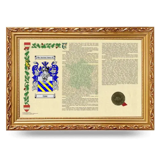 Cree Armorial Landscape Framed - Gold