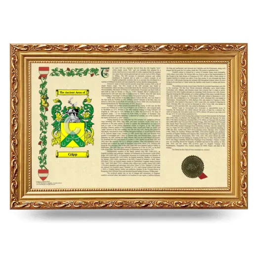 Cripp Armorial Landscape Framed - Gold