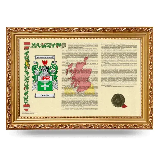 Crombie Armorial Landscape Framed - Gold